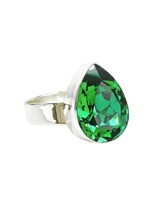 Anillo de pera Pera P 925 de plata cristal