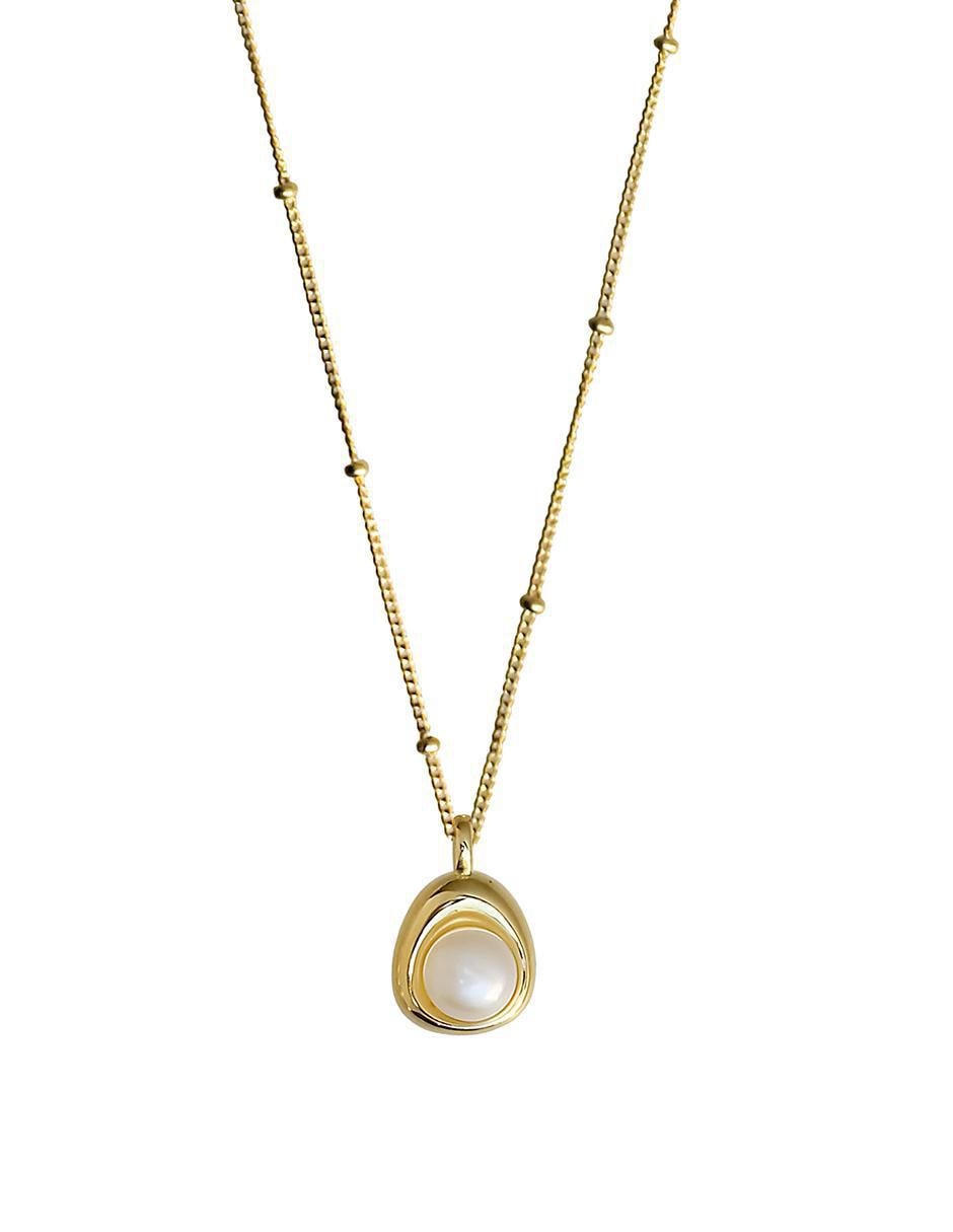 Collar circular de plata con acabado baño de oro P 925 2