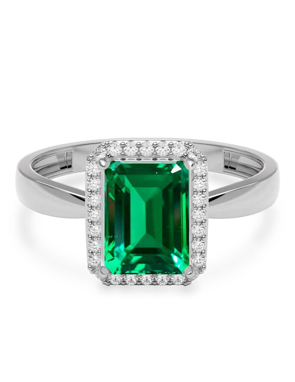Anillo rectangular 14 k de oro zirconia brillante Anillo rectangular 14 k de oro zirconia brillante