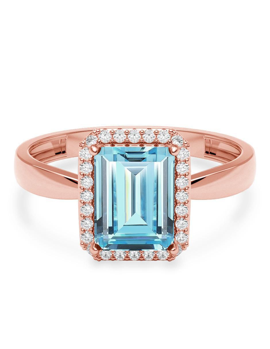 Anillo rectangular 14 k de oro zirconia brillante Anillo rectangular 14 k de oro zirconia brillante