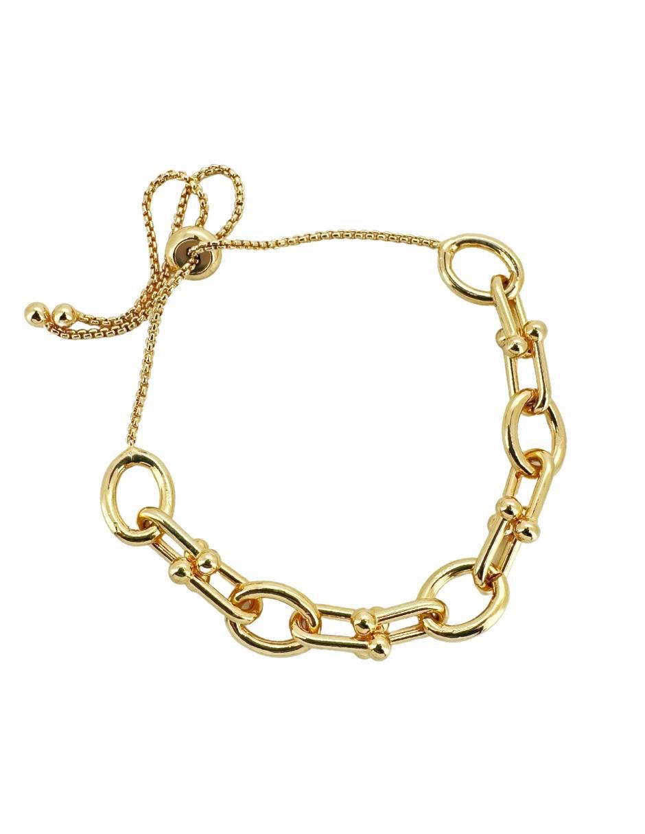 Pulsera con acabado chapa de oro 4