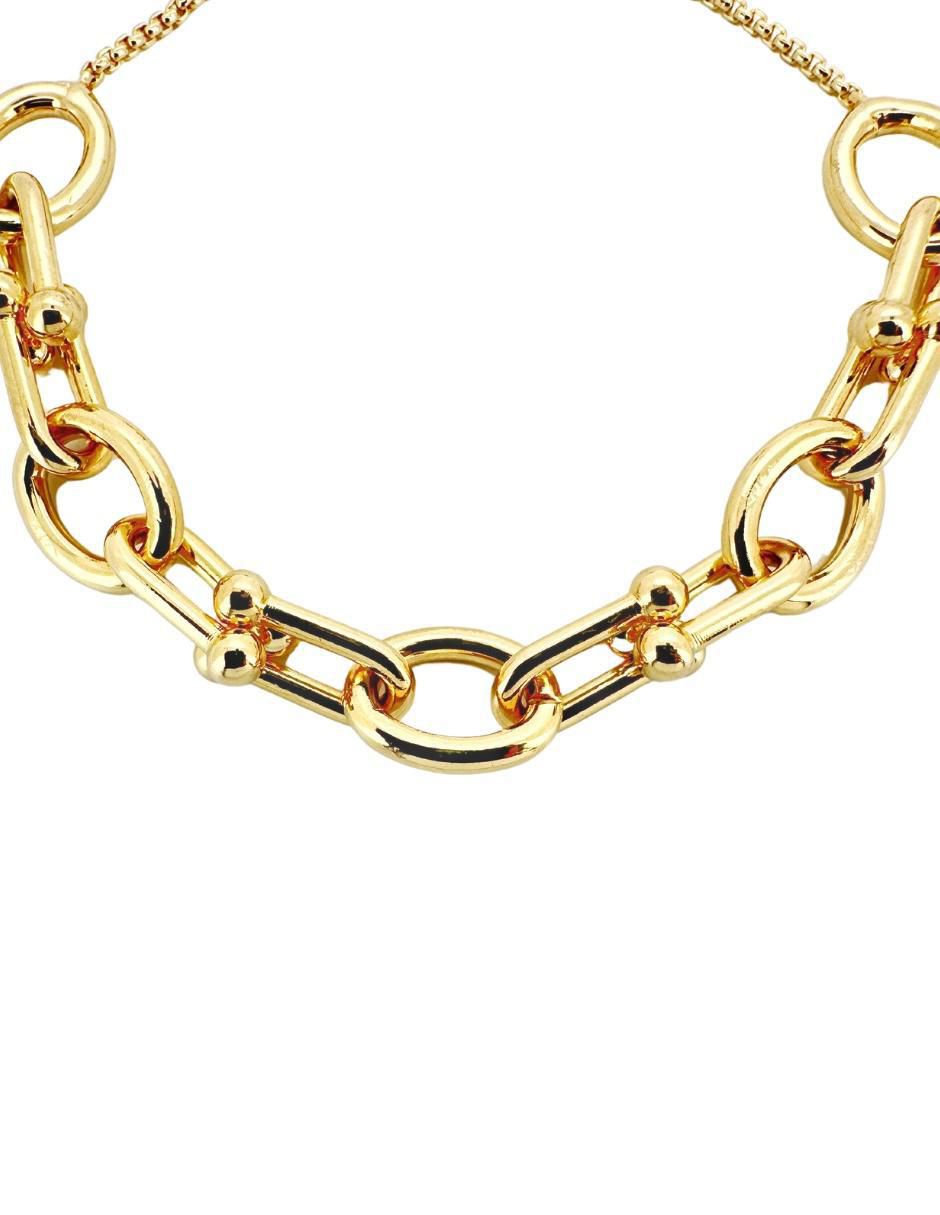 Pulsera con acabado chapa de oro 3