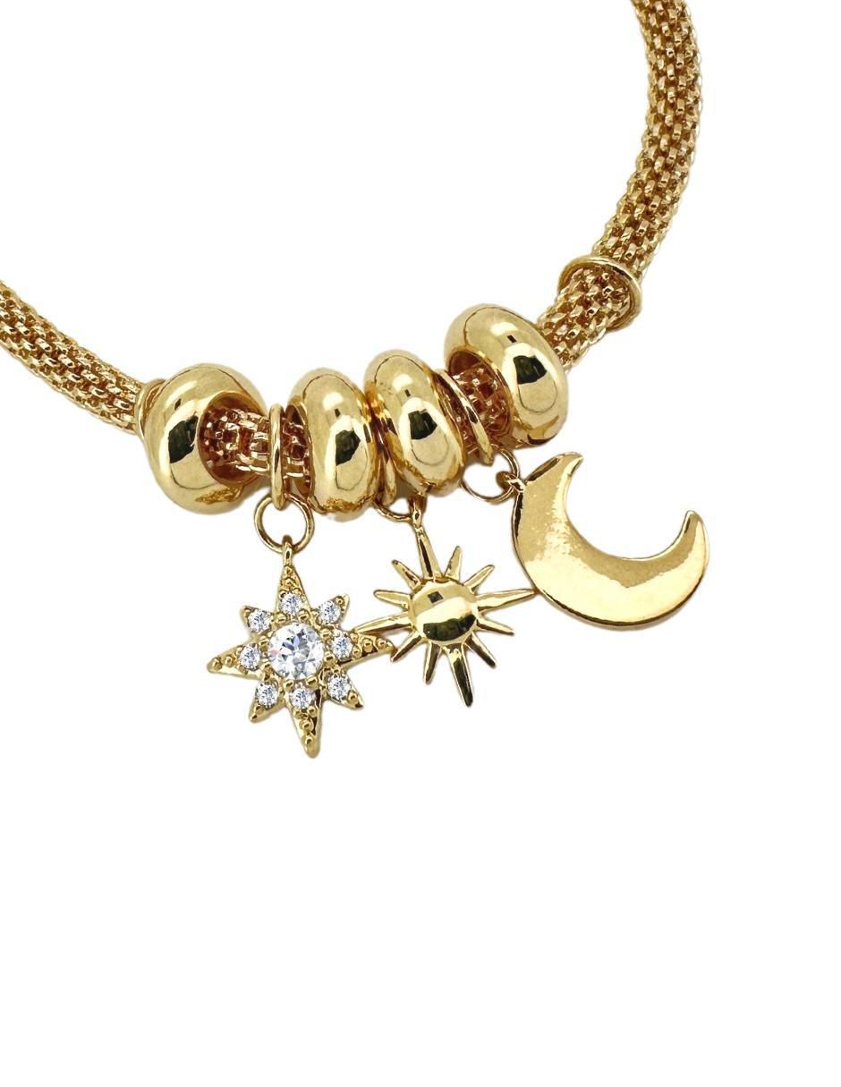 Pulsera con acabado chapa de oro 3