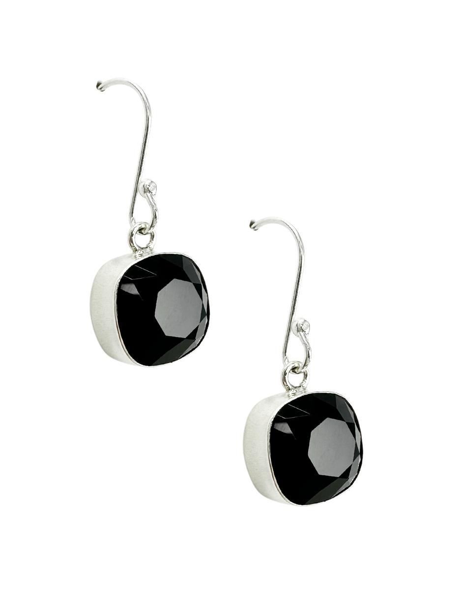 Aretes y collar de cuadrada Cushion de plata P 925 cristal 8