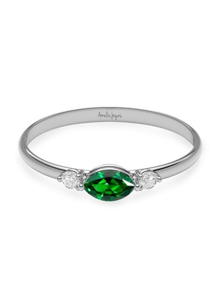 Anillo redondo 10 k de oro zirconia brillante Anillo redondo 10 k de oro zirconia brillante