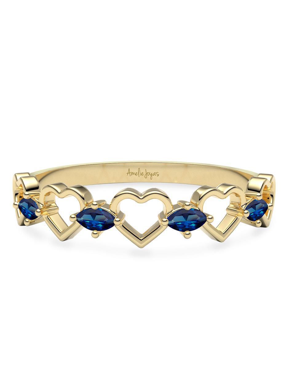 Anillo redondo 10 k de oro zirconia brillante