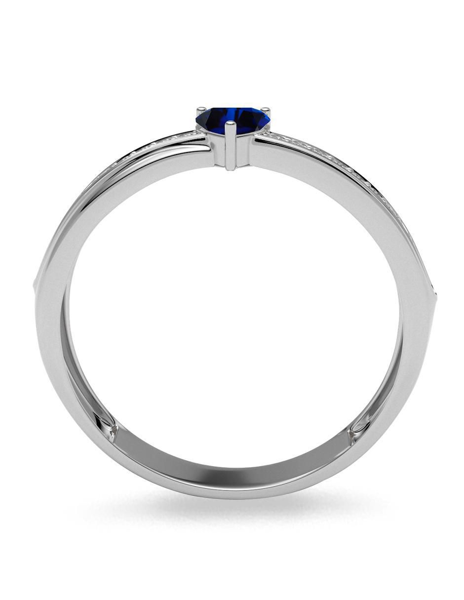 Anillo de corazón 14 k de oro zirconia brillante