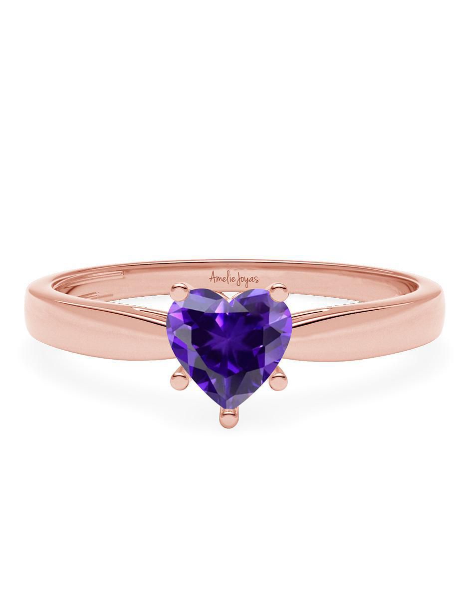 Anillo de corazón 14 k de oro zirconia brillante Anillo de corazón 14 k de oro zirconia brillante