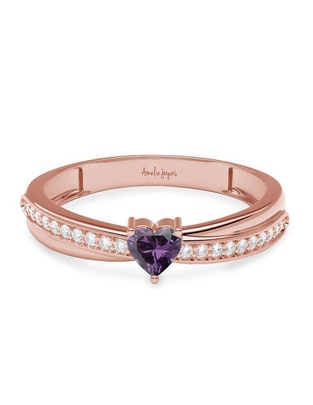 Anillo de corazón 14 k de oro zirconia brillante Anillo de corazón 14 k de oro zirconia brillante