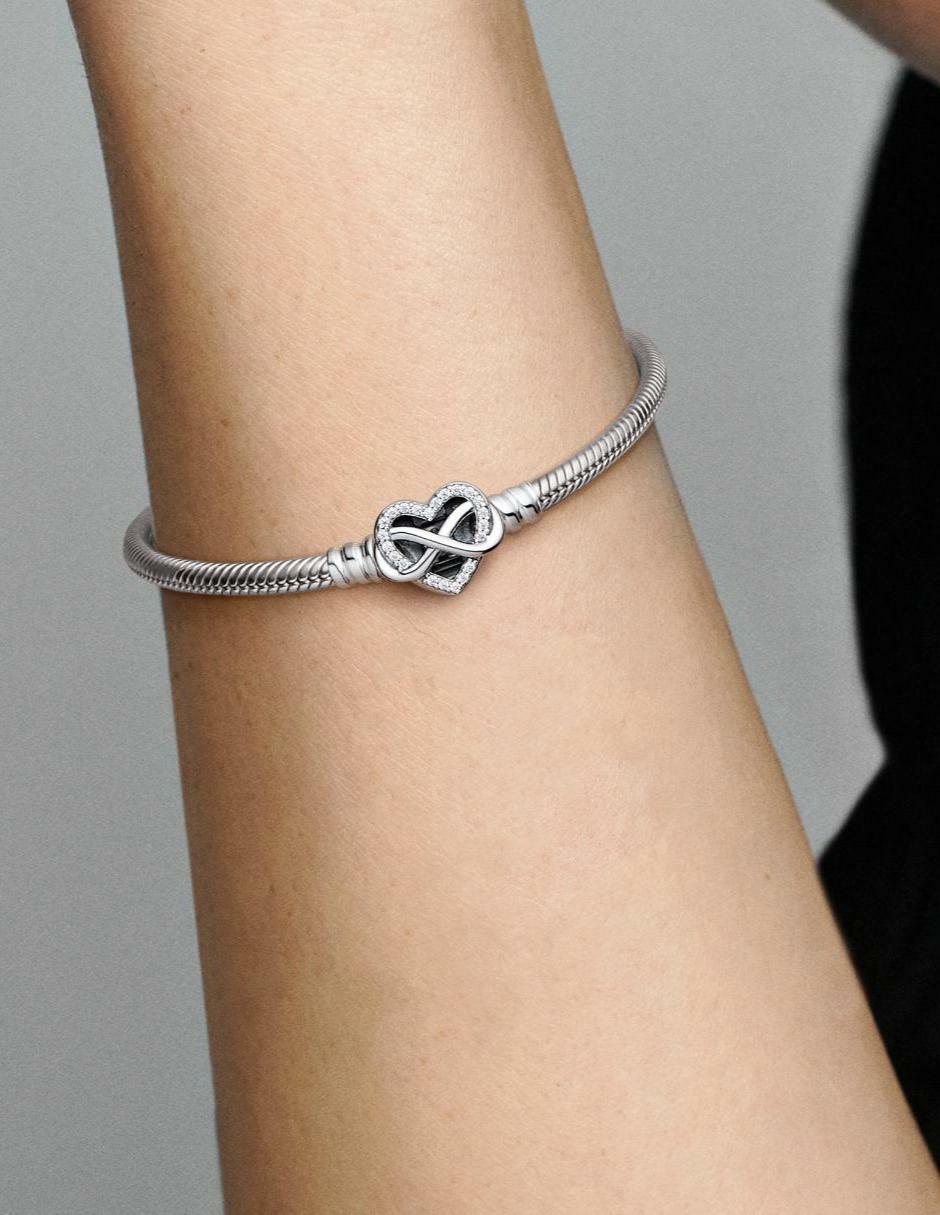 Brazalete de plata con zirconia cúbica P 925 acabado pulido 3