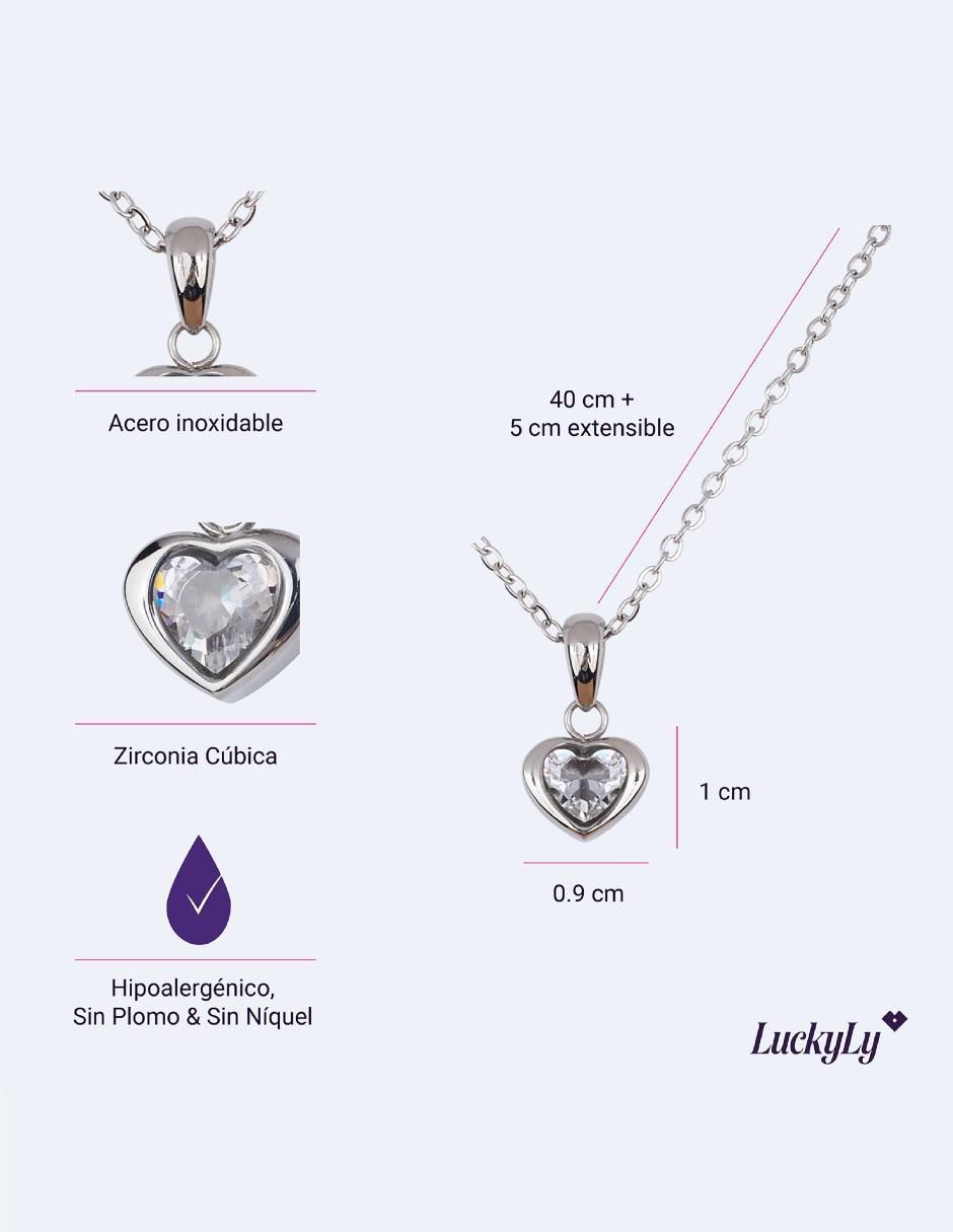 Collar con dije corazón 6