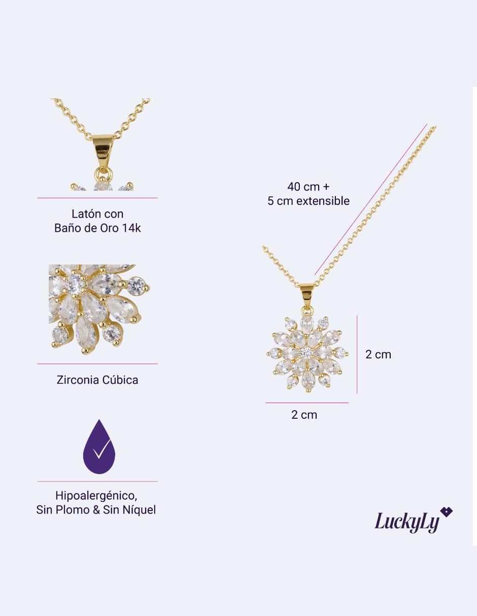 Collar con dije de flor 6