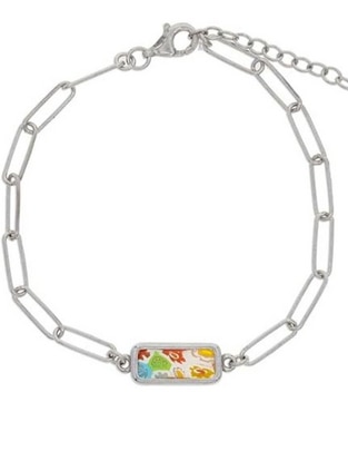 Brazalete de plata con murano P 925 acabado brillante 1