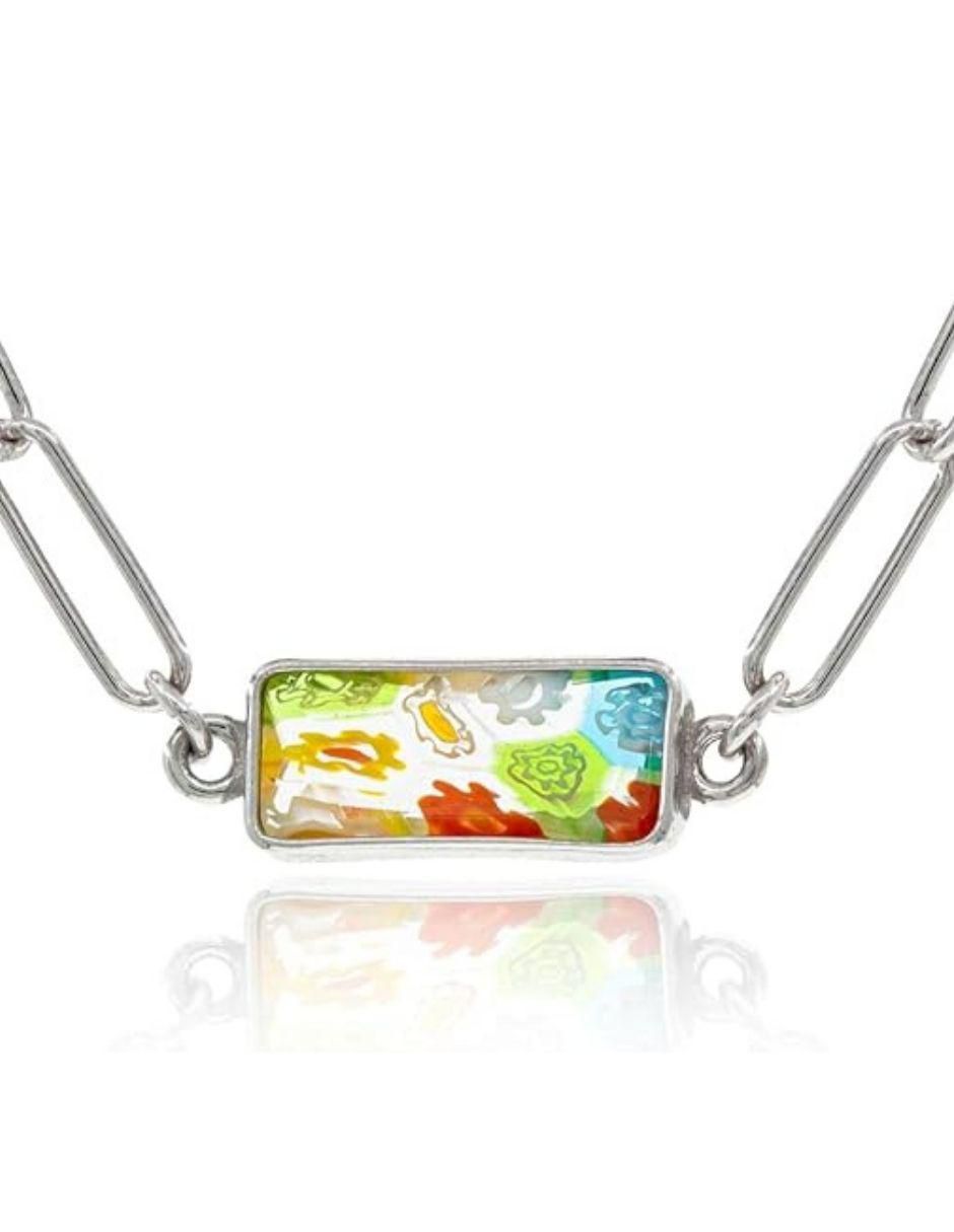 Brazalete de plata con murano P 925 acabado brillante 2