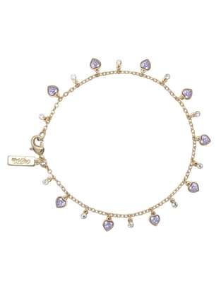 Pulsera con zirconia con acabado baño de oro 1