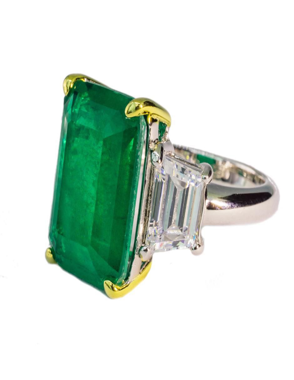 Anillo P 925 de plata esmeralda brillante 5