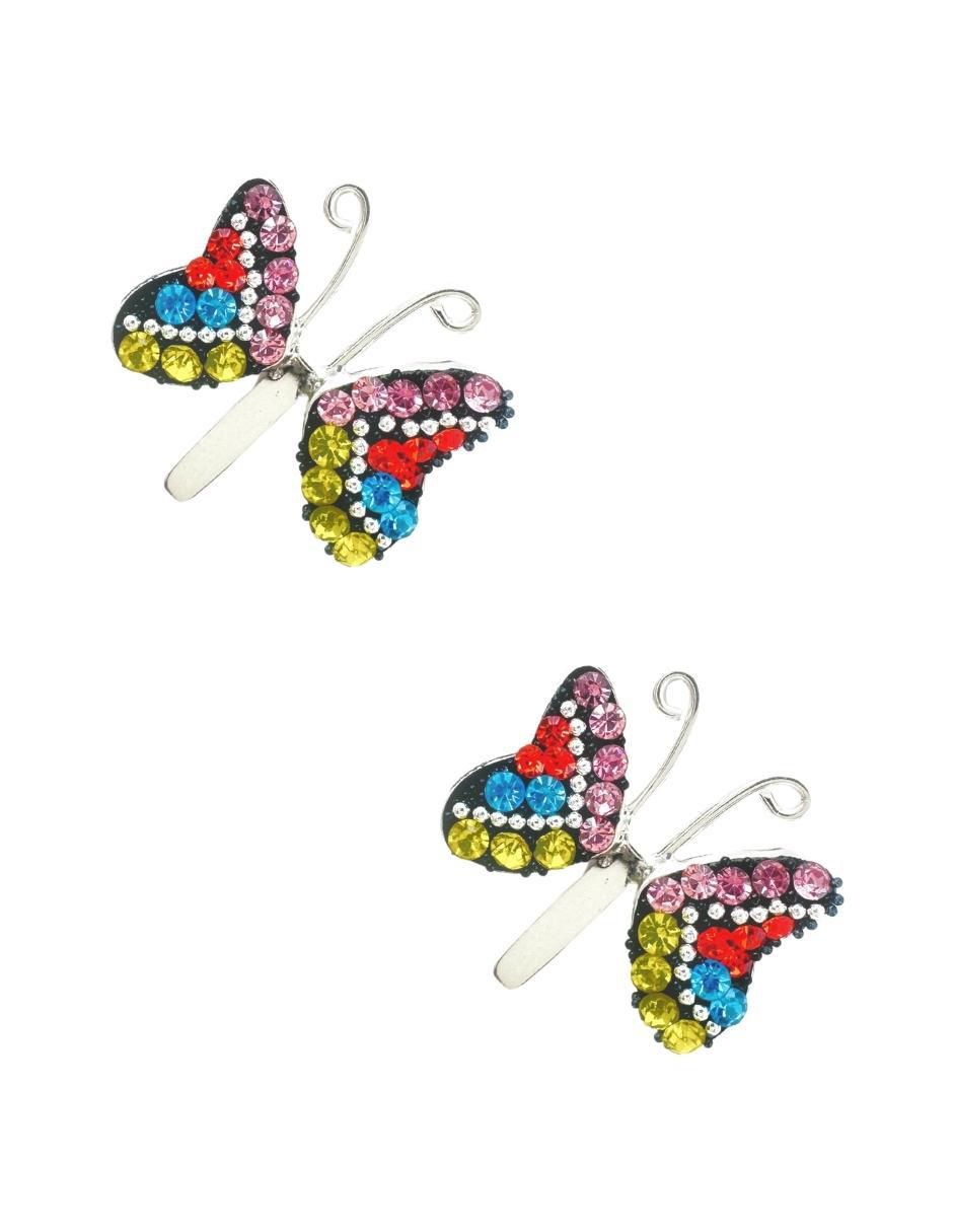 Aretes y collar de mariposa Zvezda de plata p 925 cristal 3
