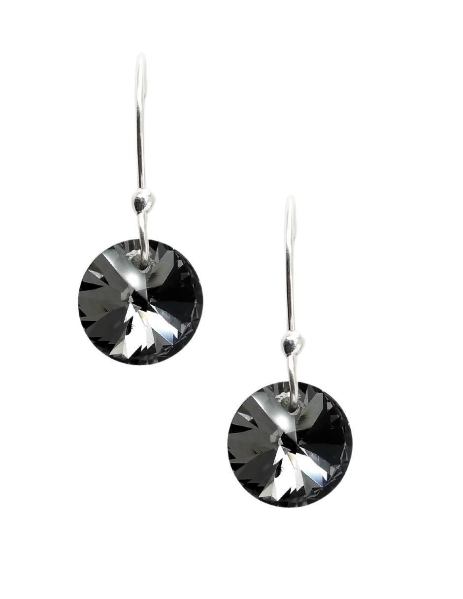 Aretes y collar redondo Xilion de plata p 925 cristal 3