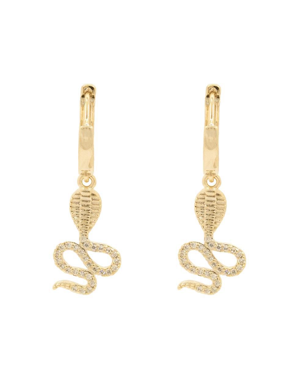 Aretes de serpiente con acabado brillante Aretes de serpiente con acabado brillante