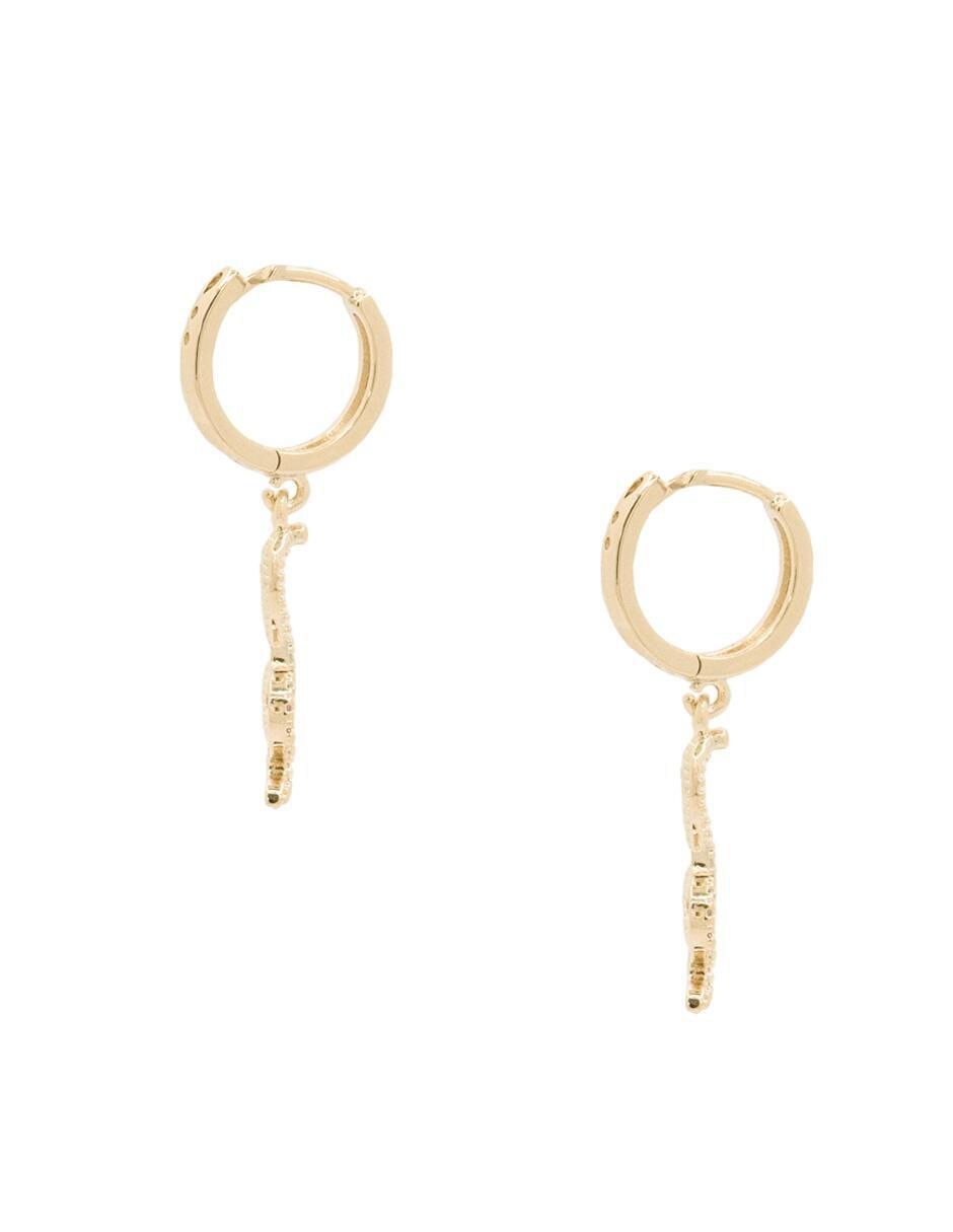 Aretes de serpiente con acabado brillante 3
