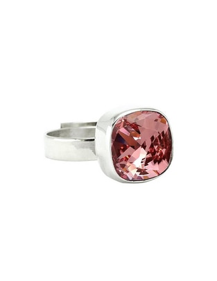 Anillo cuadrada Cushion P 925 de plata cristal