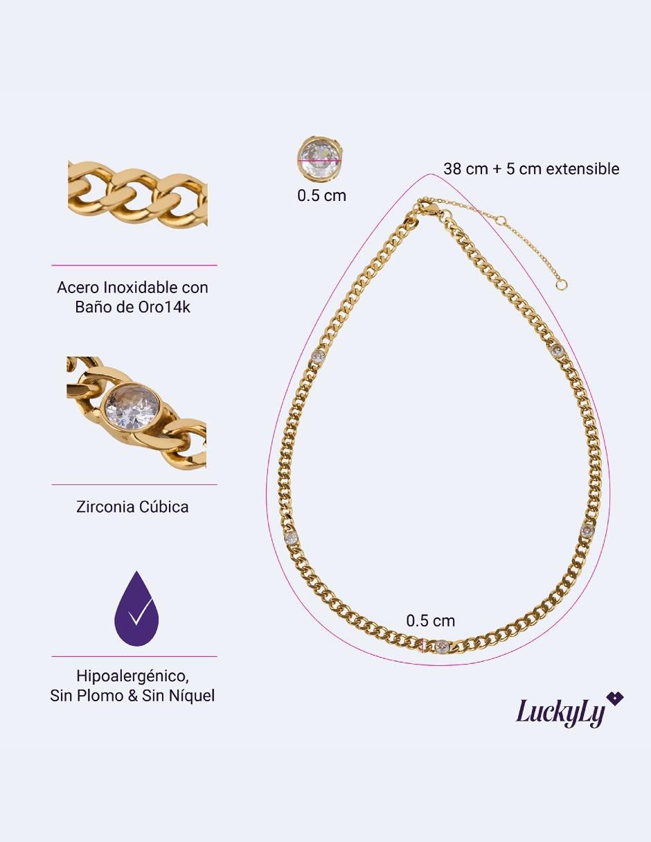 Cadena de eslabones de baño de oro 6