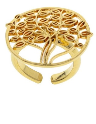 Anillo de árbol baño de oro Anillo de árbol baño de oro