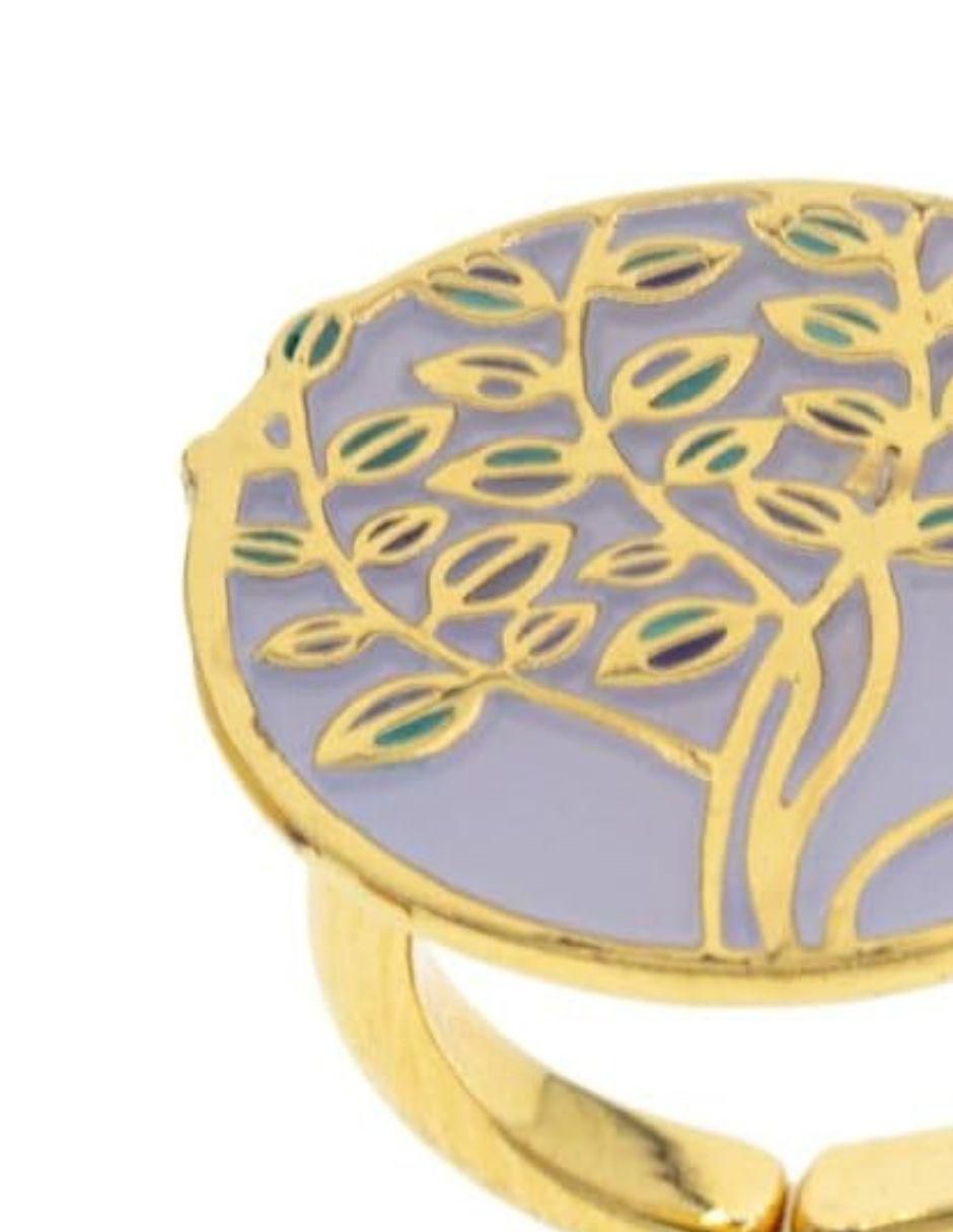 Anillo de árbol baño de oro 4