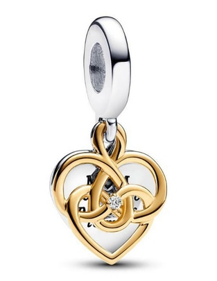 Charm de corazón Pandora Moments de plata P 925