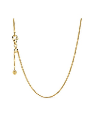Collar de eslabones de plata con acabado baño de oro P 925