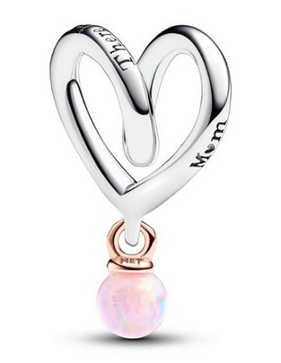 Charm de corazón Pandora Moments de plata P 925