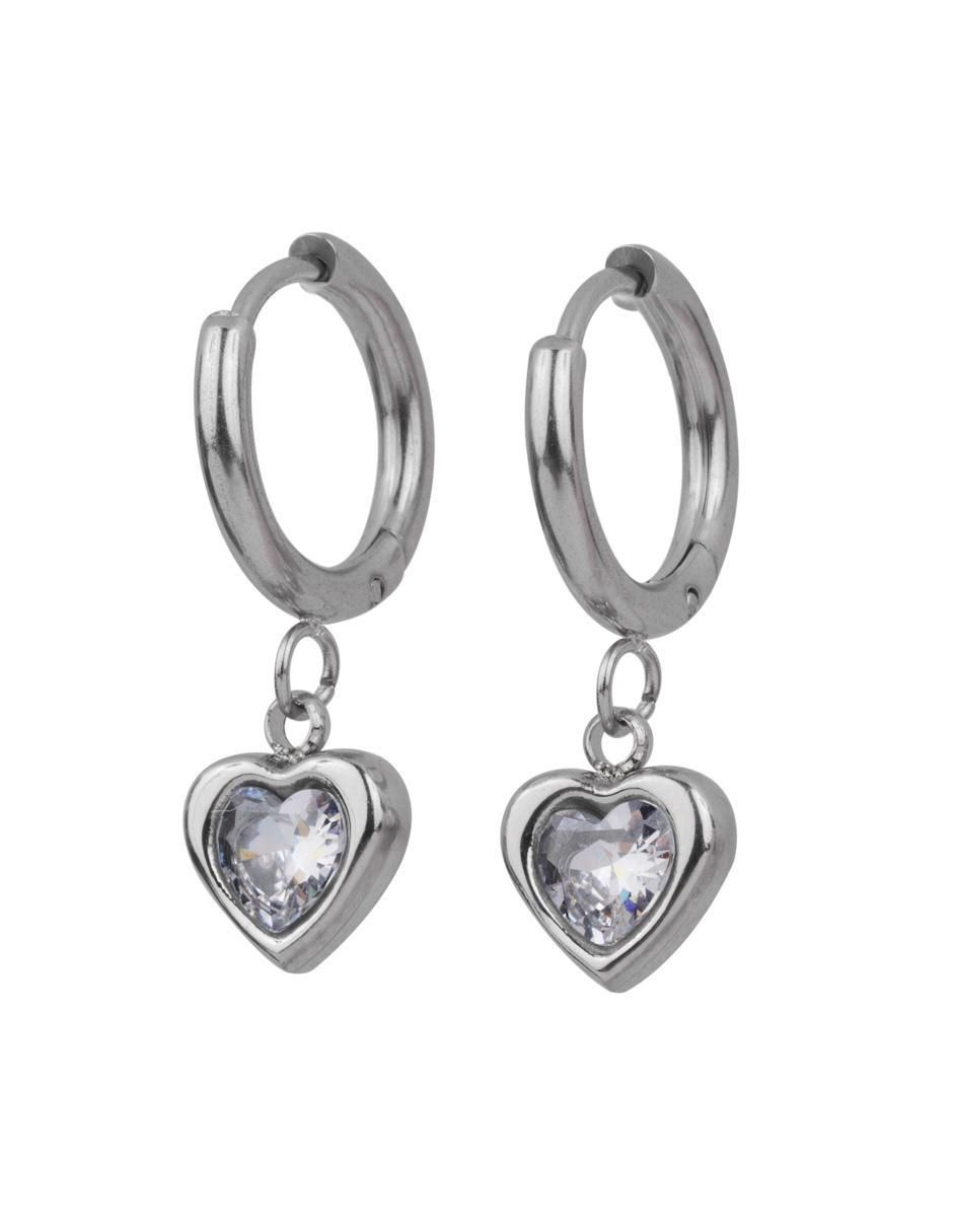 Aretes y collar de corazón Dalia zirconia cúbica 4