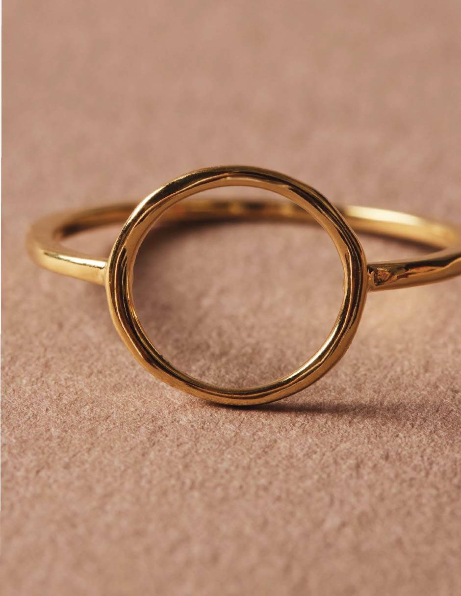 Anillo redondo Humpback brillante