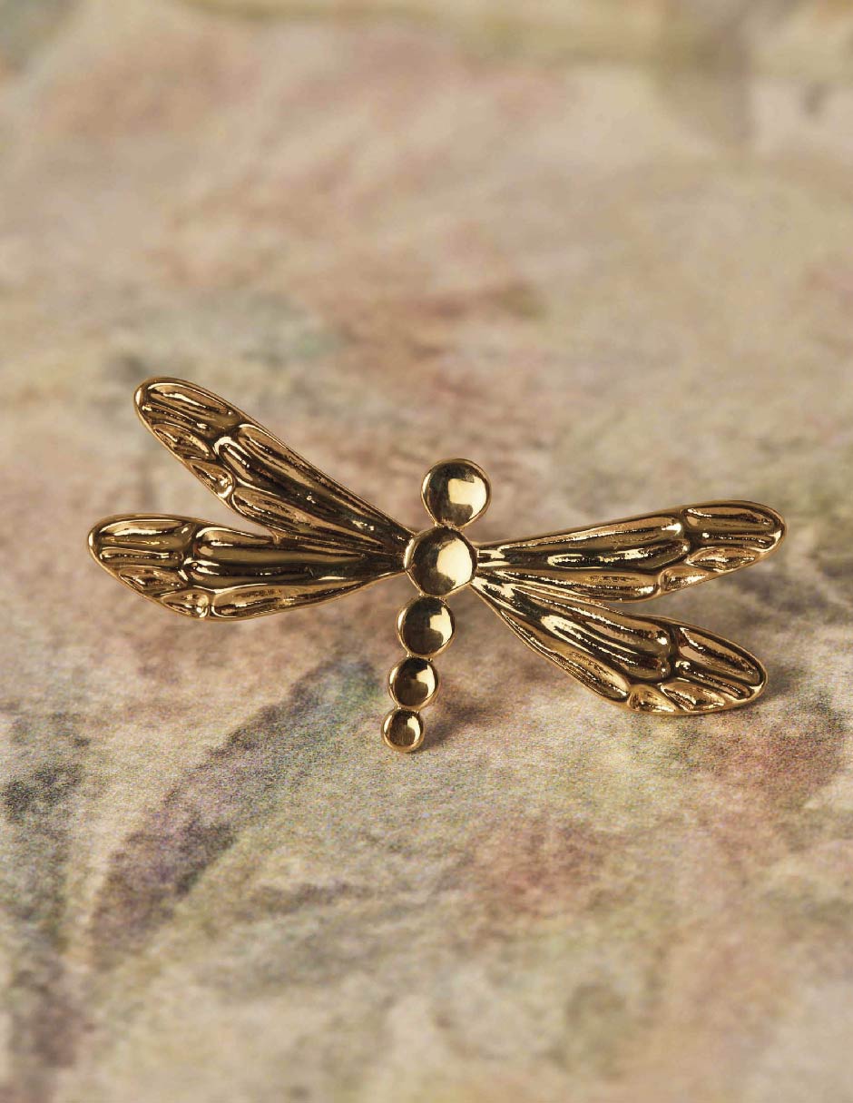 Anillo de libélula Dragonfly Chica 18 k brillante