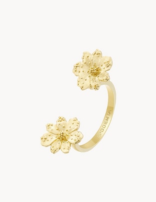 Anillo de flor Zinia Chica brillante