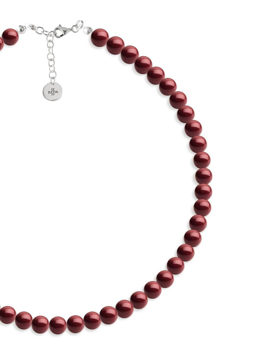 Aretes, collar y pulsera circular Pearls de plata p 925 cristal 4