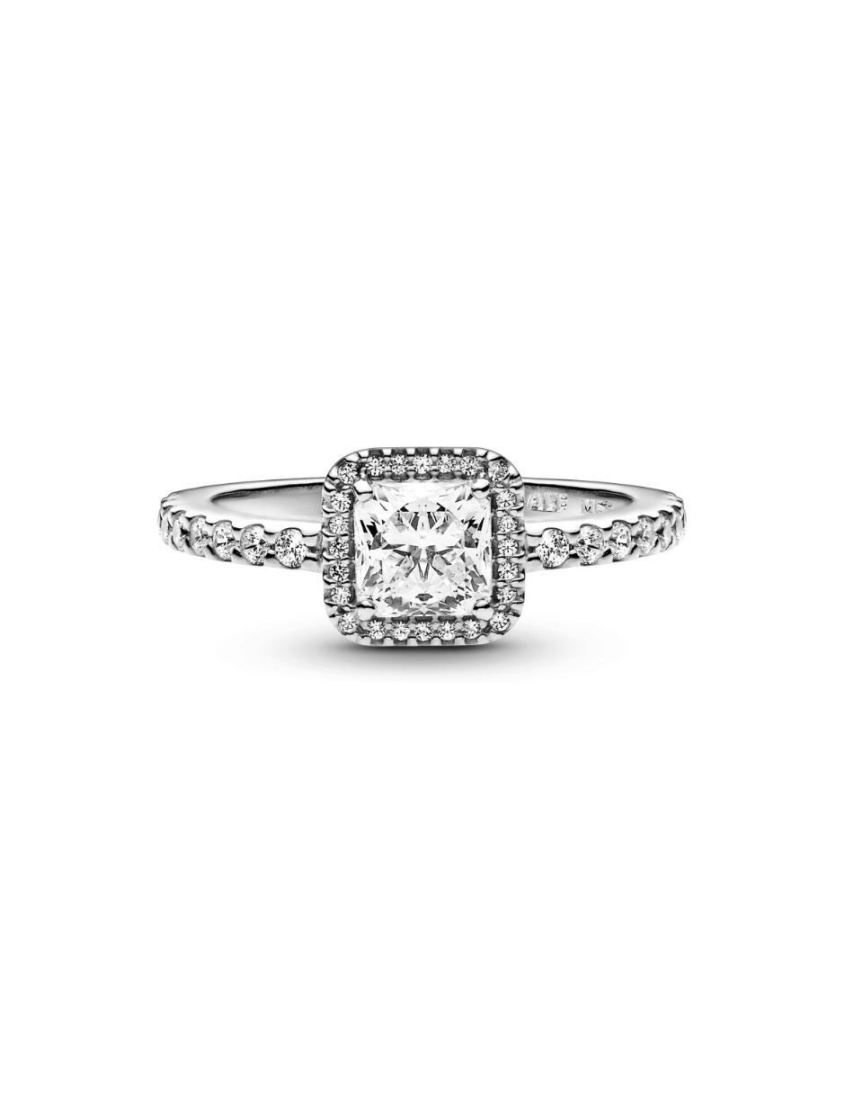 Anillo redondo Timeless P 925 de plata zirconia cúbica pulido 4