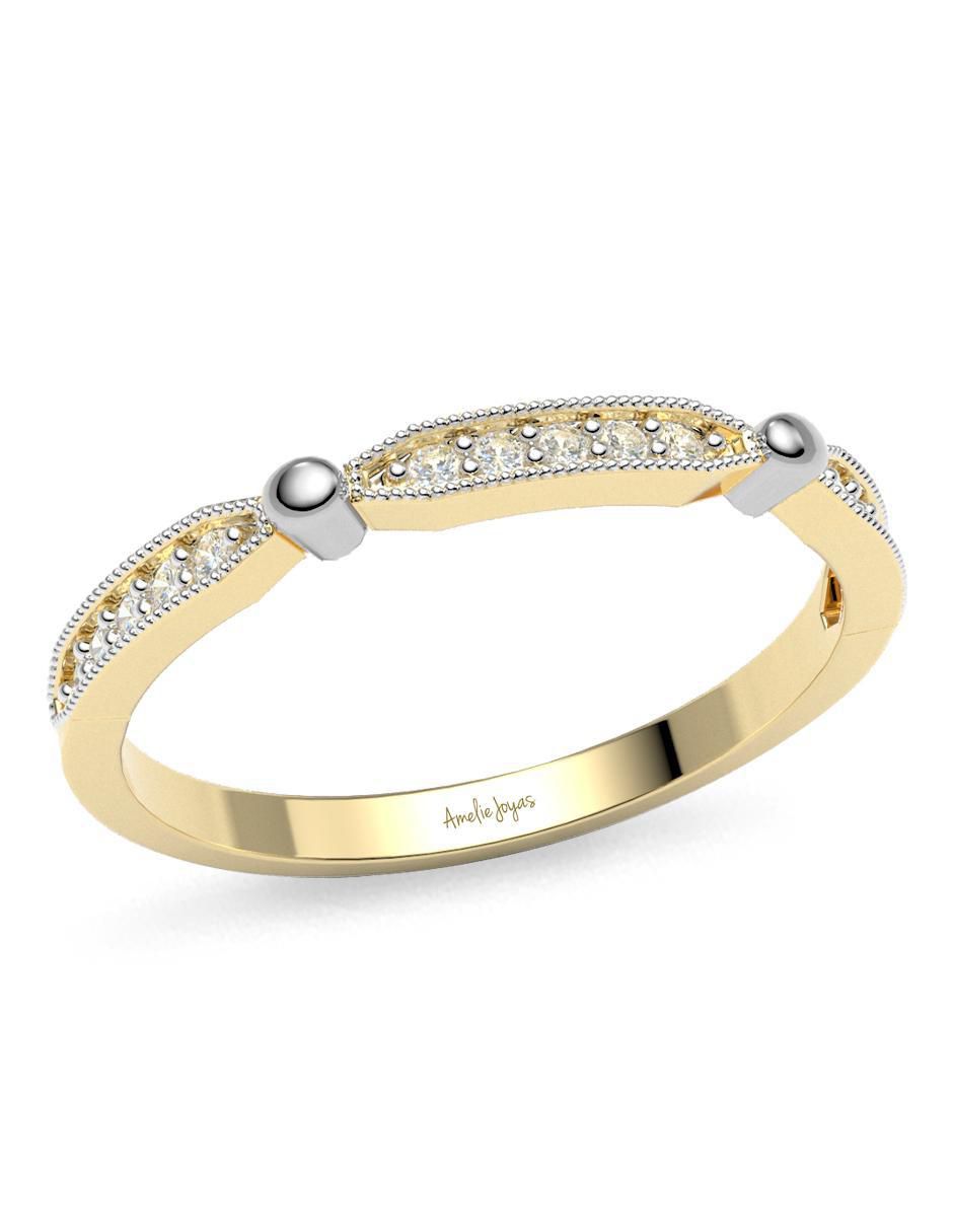 Churumbela de oro 14 k zirconia 4