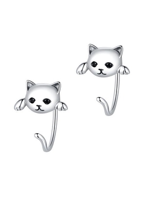 Aretes de aro Kiki de plata P 925 con acabado brillante Aretes de aro Kiki de plata P 925 con acabado brillante