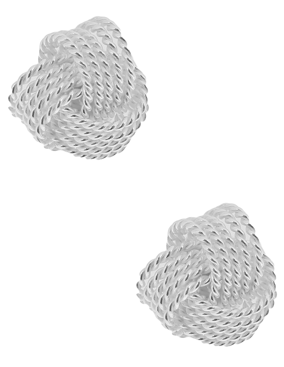 Aretes y collar redondo de plata p 925 3