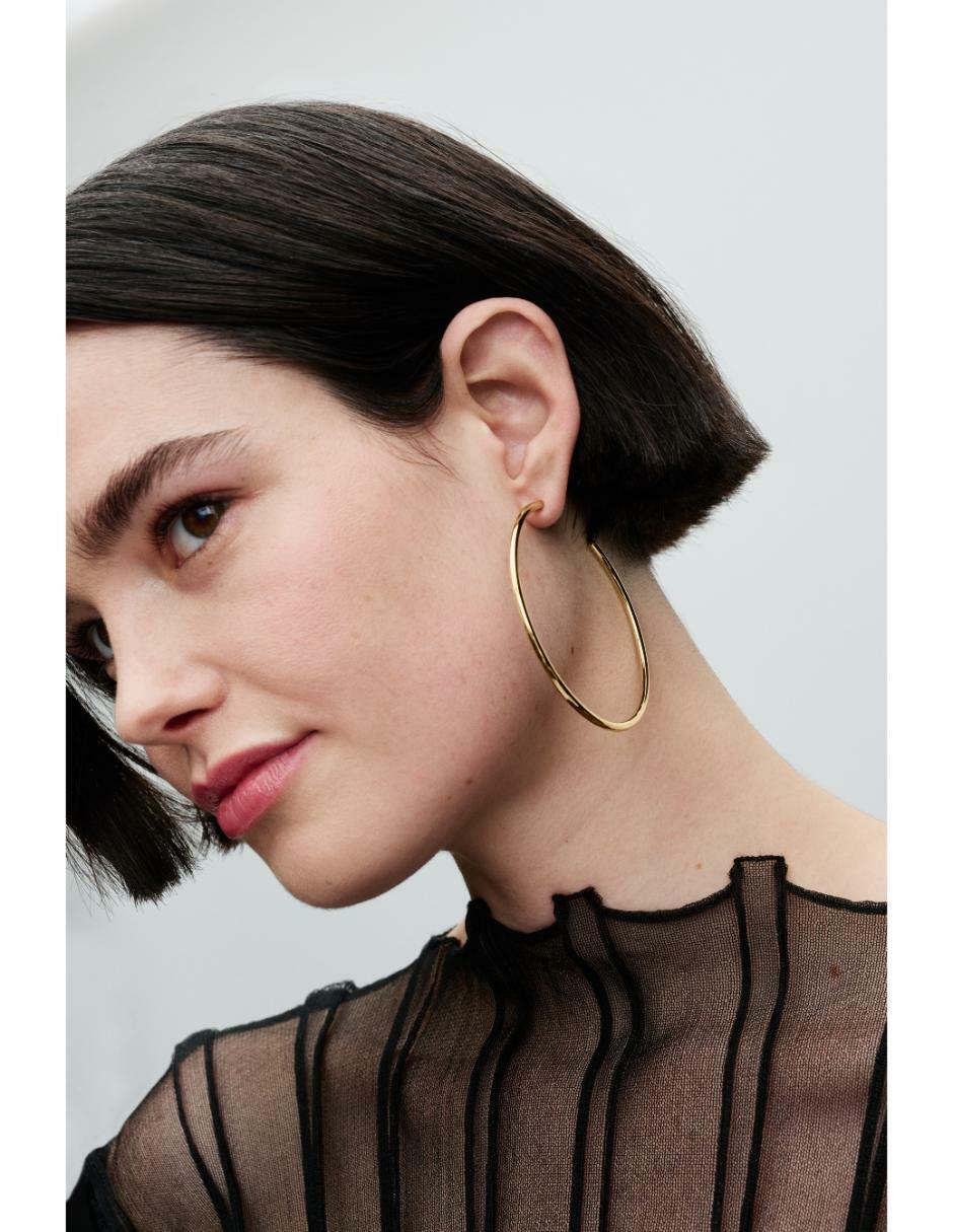Aretes de aro de plata P 925
