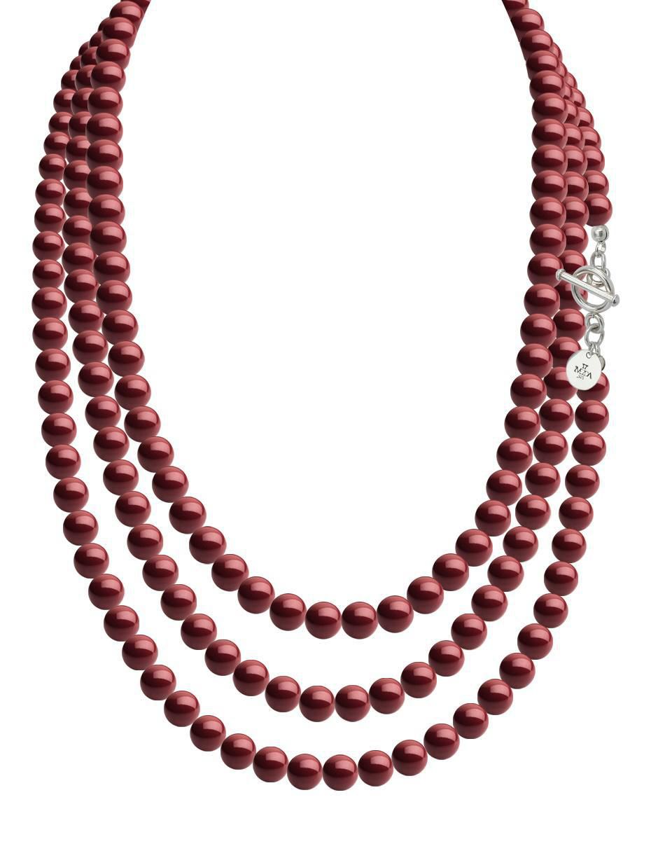 Aretes y collar de circular Pearls de plata P 925 cristal 4