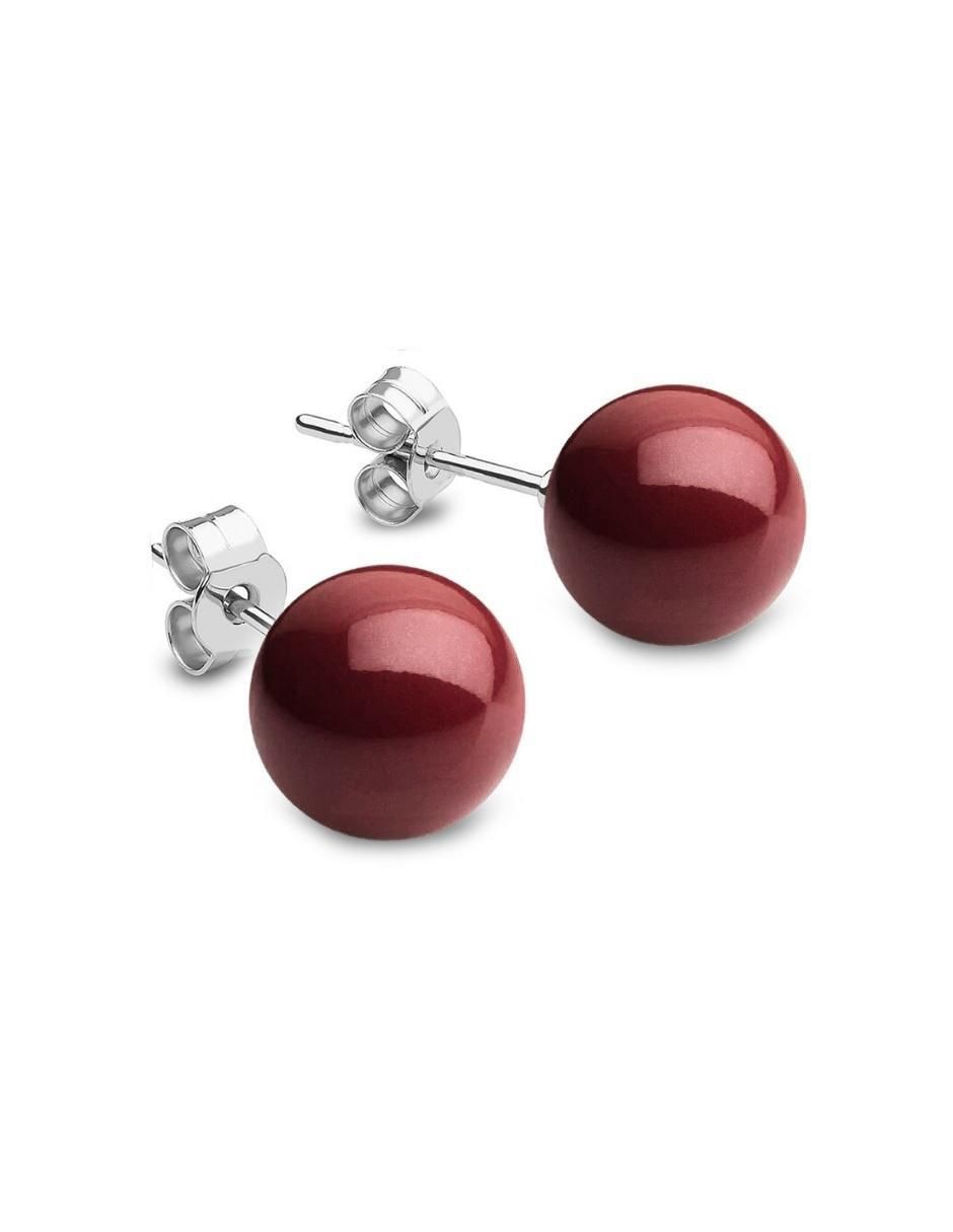 Aretes y collar de circular Pearls de plata P 925 cristal 3
