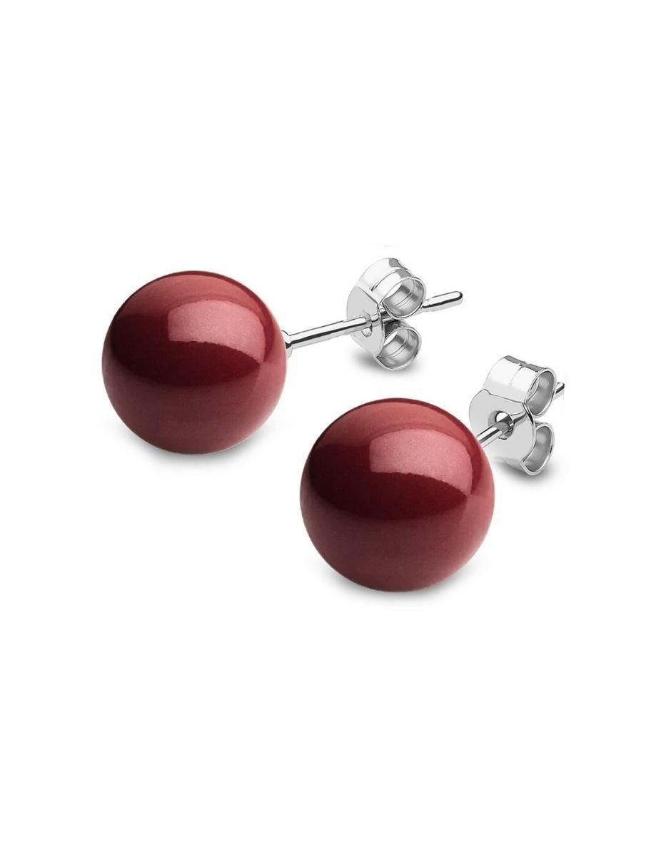 Aretes y collar de circular Pearls de plata P 925 cristal 2