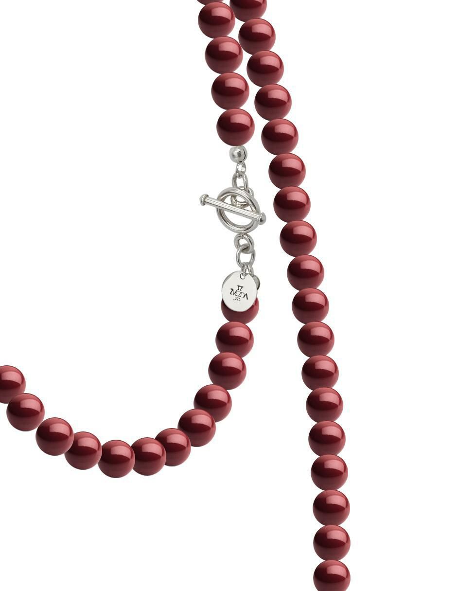 Aretes y collar de circular Pearls de plata P 925 cristal 6