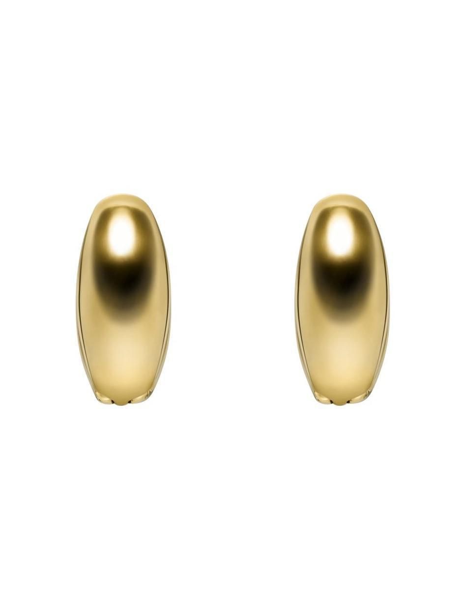 Aretes de aro All Stacked Up con acabado brillante