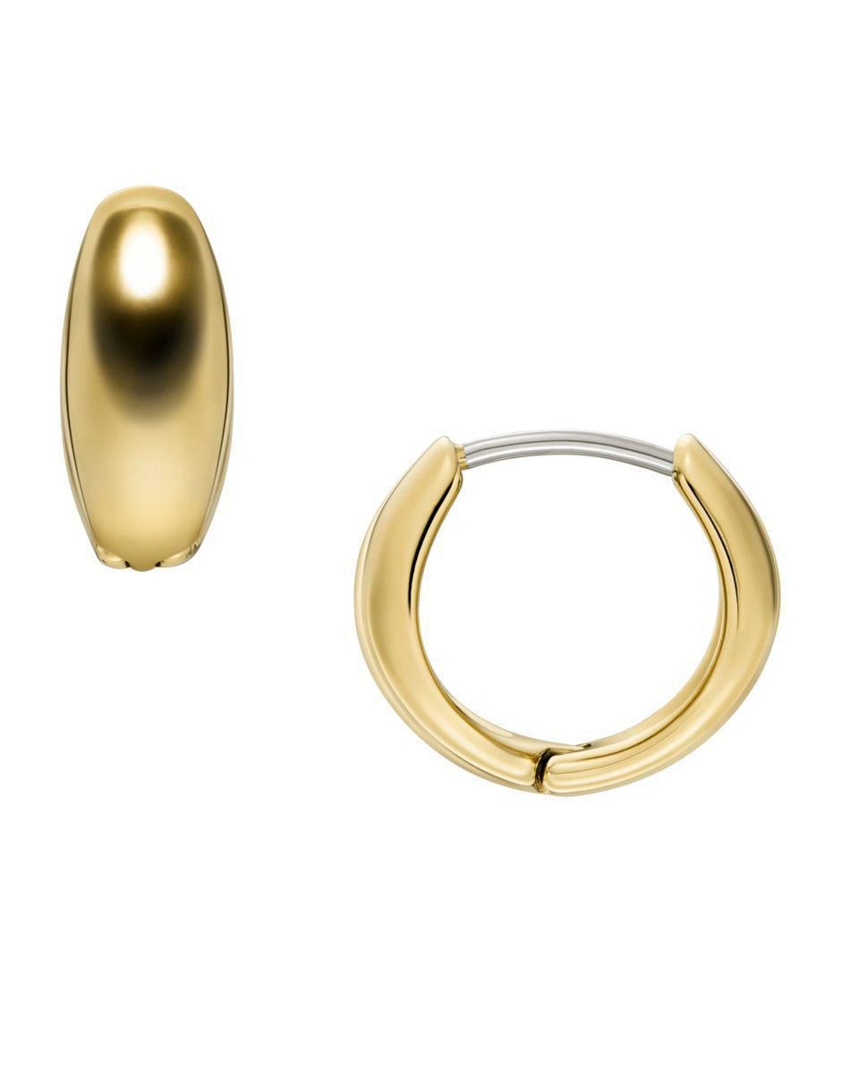 Aretes de aro All Stacked Up con acabado brillante 6