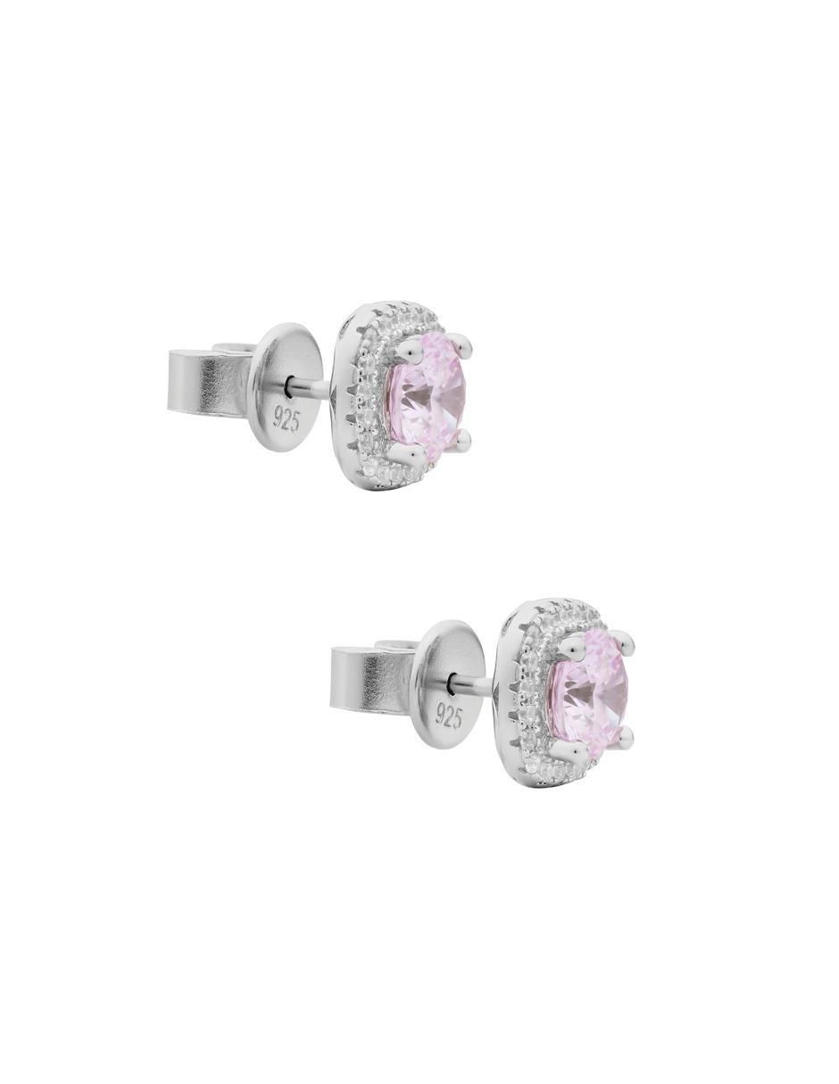 Broqueles circulares de plata con acabado plateado 2