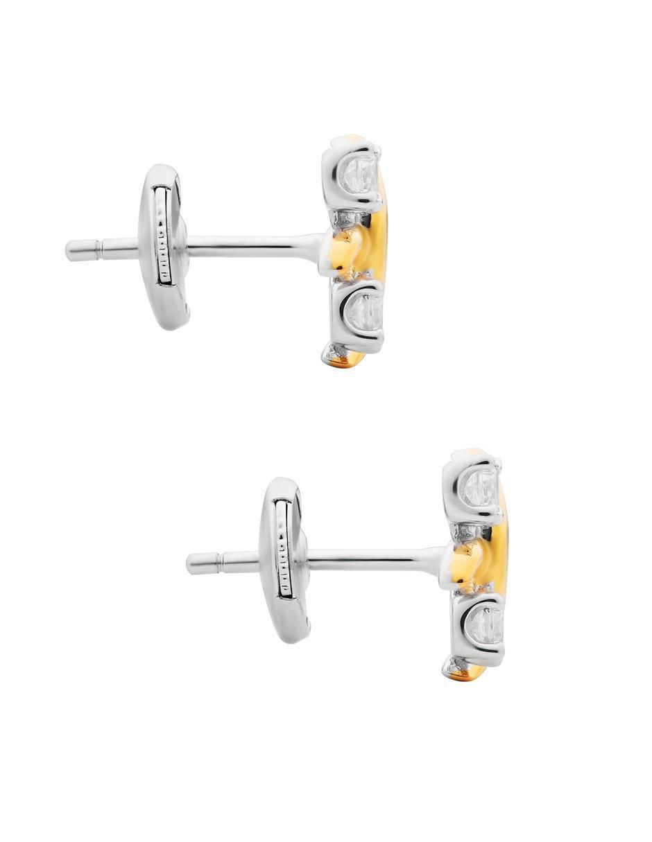 Broqueles circulares de plata con acabado plateado 3