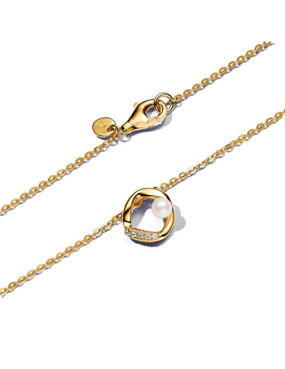 Collar circular Essence de plata con acabado baño de oro P 925 2